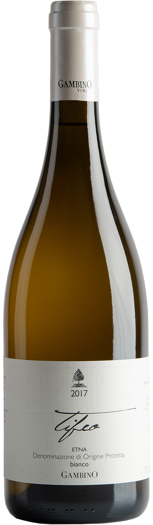 bottiglia di Tifeo Bianco annata 2017